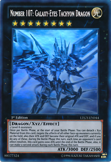 Number 107: Galaxy-Eyes Tachyon Dragon [LTGY-EN044] Ghost Rare | Jomio and Rueliete's Cards and Comics