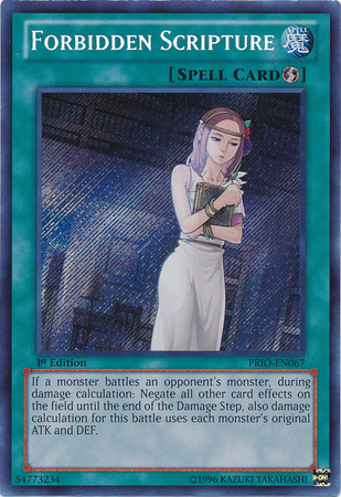 Forbidden Scripture [PRIO-EN067] Secret Rare | Jomio and Rueliete's Cards and Comics
