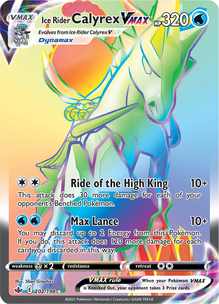 Ice Rider Calyrex VMAX (202/198) [Sword & Shield: Chilling Reign] | Jomio and Rueliete's Cards and Comics