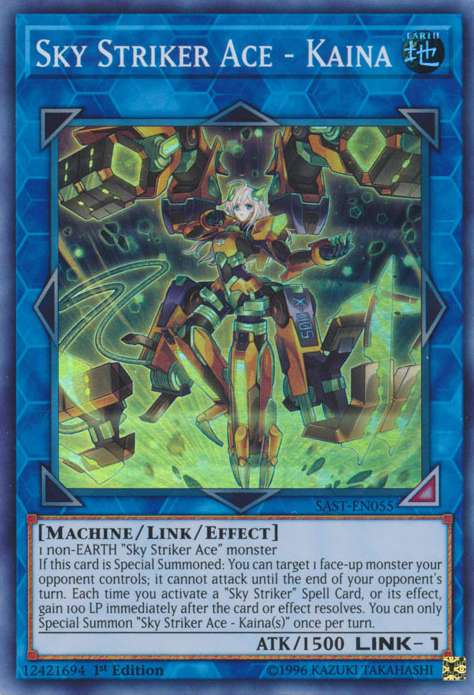Sky Striker Ace - Kaina [SAST-EN055] Super Rare | Jomio and Rueliete's Cards and Comics