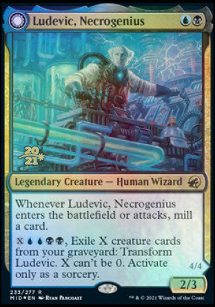 Ludevic, Necrogenius // Olag, Ludevic's Hubris [Innistrad: Midnight Hunt Prerelease Promos] | Jomio and Rueliete's Cards and Comics