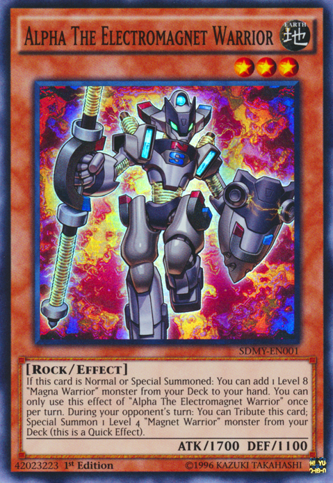 Alpha The Electromagnet Warrior [SDMY-EN001] Super Rare | Jomio and Rueliete's Cards and Comics