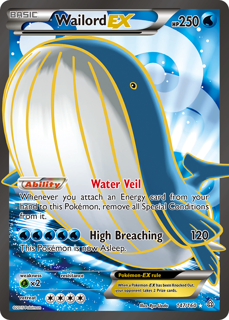 Wailord EX (147/160) [XY: Primal Clash] | Jomio and Rueliete's Cards and Comics
