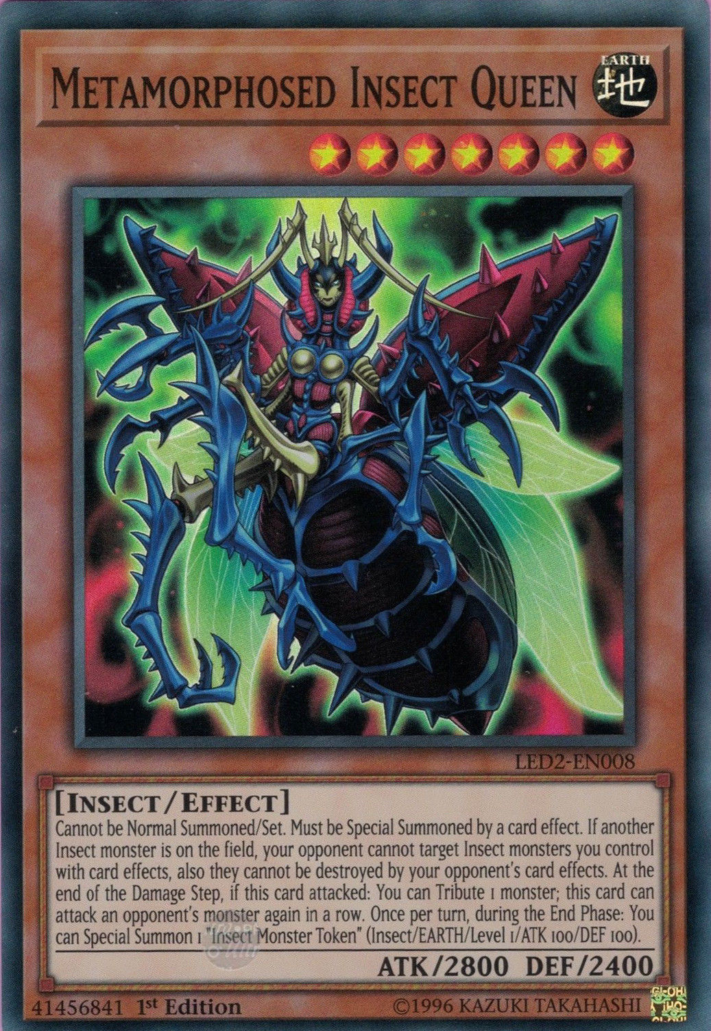 Metamorphosed Insect Queen [LED2-EN008] Super Rare | Jomio and Rueliete's Cards and Comics
