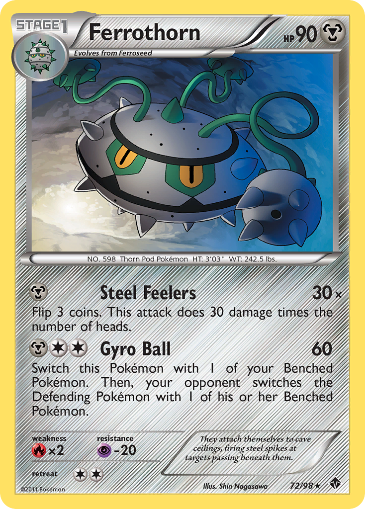 Ferrothorn (72/98) [Black & White: Emerging Powers] | Jomio and Rueliete's Cards and Comics