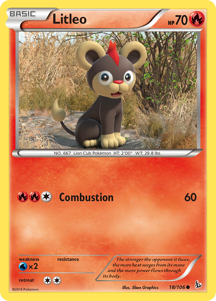 Litleo (18/106) [XY: Flashfire] | Jomio and Rueliete's Cards and Comics