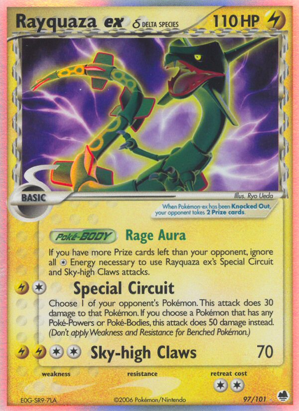 Rayquaza ex (97/101) (Delta Species) [EX: Dragon Frontiers] | Jomio and Rueliete's Cards and Comics