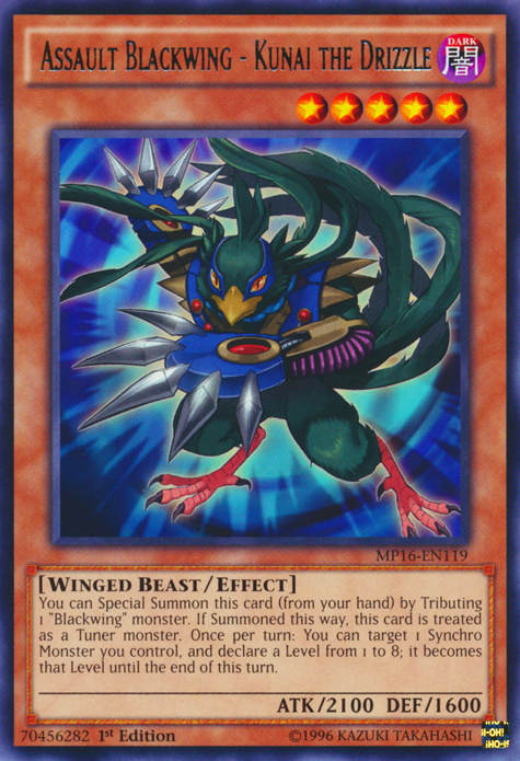 Assault Blackwing - Kunai the Drizzle [MP16-EN119] Rare | Jomio and Rueliete's Cards and Comics