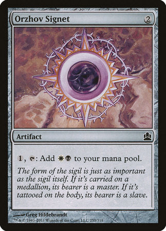 Orzhov Signet [Commander 2011] | Jomio and Rueliete's Cards and Comics