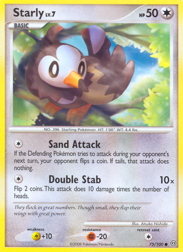 Starly (75/100) [Diamond & Pearl: Stormfront] | Jomio and Rueliete's Cards and Comics