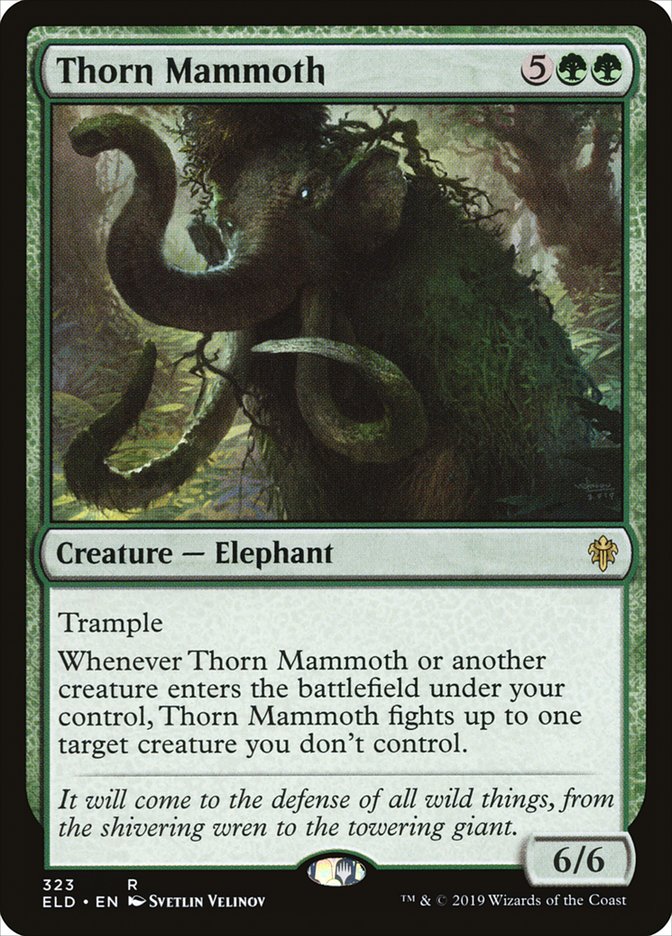 Thorn Mammoth [Throne of Eldraine] | Jomio and Rueliete's Cards and Comics