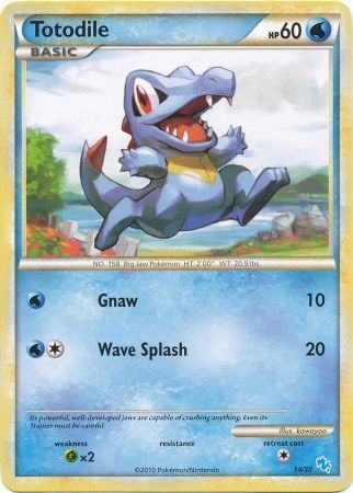 Totodile (14/30) [HeartGold & SoulSilver: Trainer Kit - Gyarados] | Jomio and Rueliete's Cards and Comics