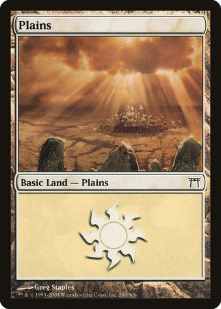 Plains (288) [Champions of Kamigawa] | Jomio and Rueliete's Cards and Comics