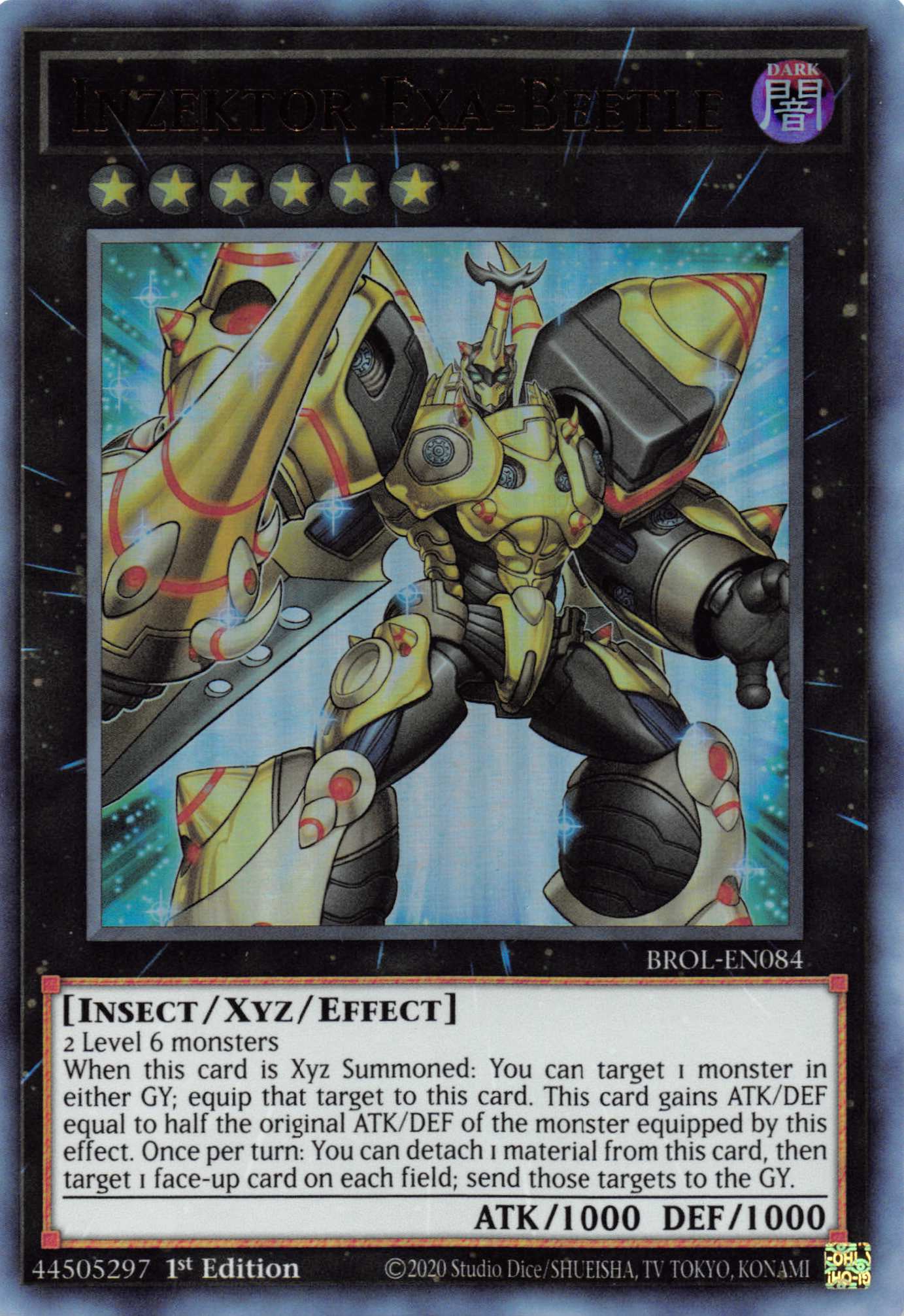 Inzektor Exa-Beetle [BROL-EN084] Ultra Rare | Jomio and Rueliete's Cards and Comics