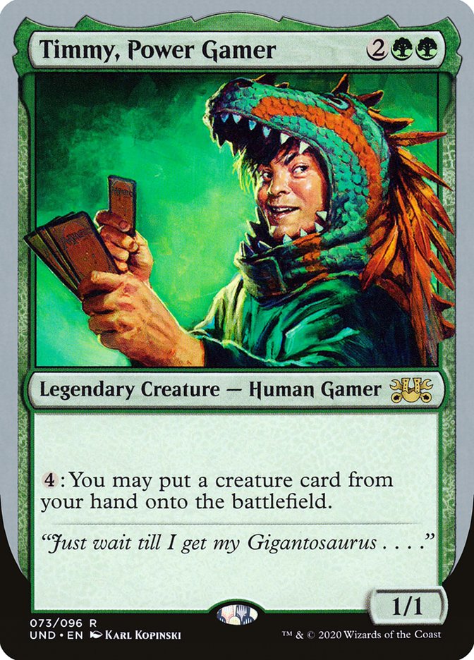 Timmy, Power Gamer [Unsanctioned] | Jomio and Rueliete's Cards and Comics