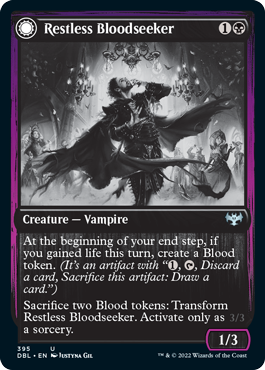 Restless Bloodseeker // Bloodsoaked Reveler [Innistrad: Double Feature] | Jomio and Rueliete's Cards and Comics