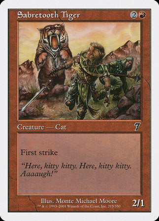 Sabretooth Tiger [Seventh Edition] | Jomio and Rueliete's Cards and Comics