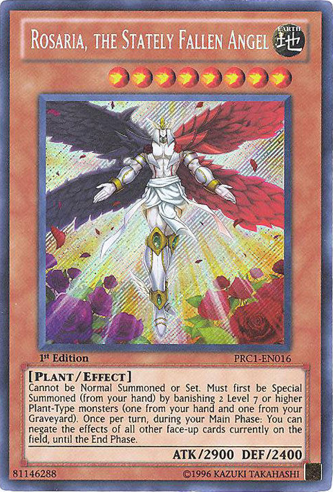 Rosaria, the Stately Fallen Angel [PRC1-EN016] Secret Rare | Jomio and Rueliete's Cards and Comics