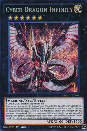 Cyber Dragon Infinity [BOSH-EN094] Secret Rare | Jomio and Rueliete's Cards and Comics