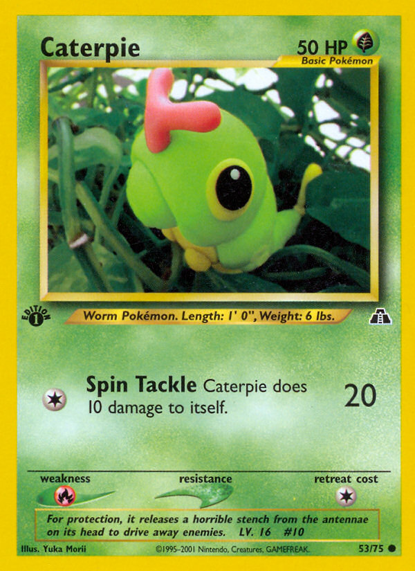 Caterpie (53/75) [Neo Discovery 1st Edition] | Jomio and Rueliete's Cards and Comics
