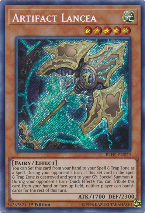 Artifact Lancea [BLHR-EN079] Secret Rare | Jomio and Rueliete's Cards and Comics