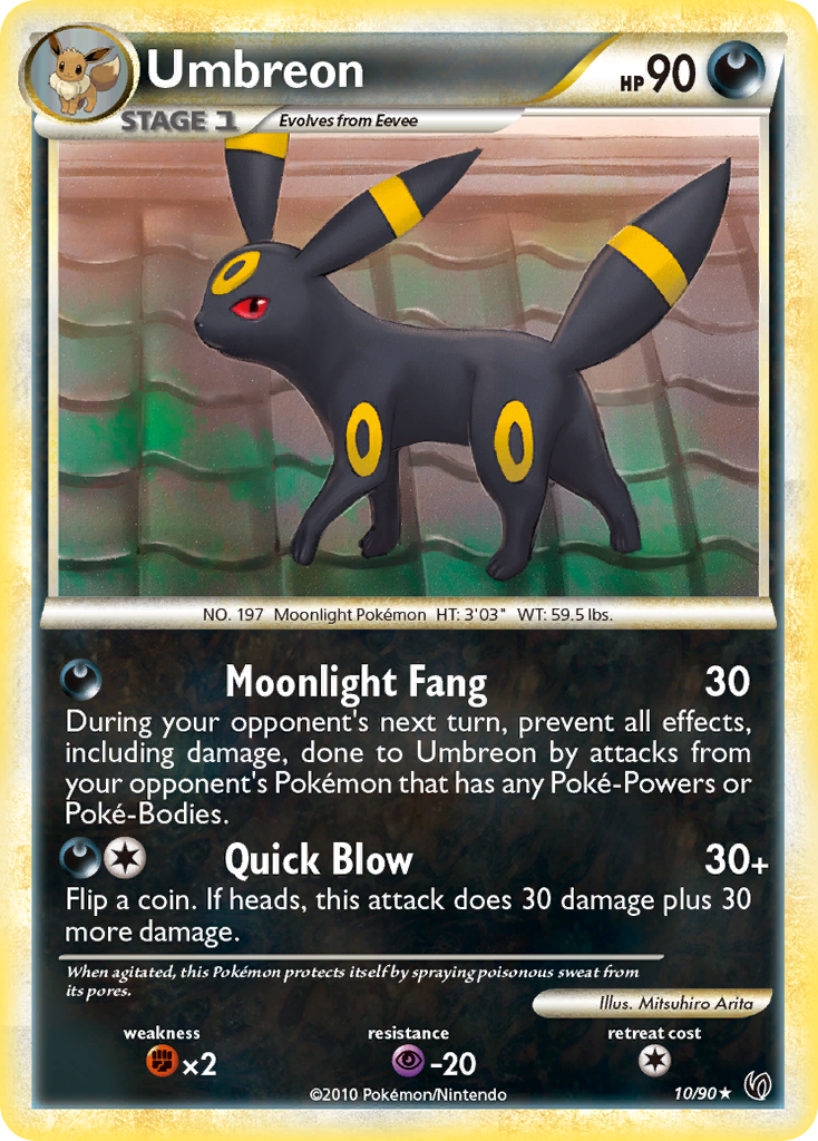 Umbreon (10/90) [HeartGold & SoulSilver: Undaunted] | Jomio and Rueliete's Cards and Comics
