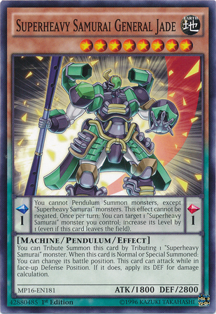 Superheavy Samurai General Jade [MP16-EN181] Common | Jomio and Rueliete's Cards and Comics