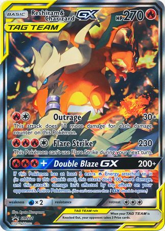 Reshiram & Charizard GX (SM201) (Jumbo Card) [Sun & Moon: Black Star Promos] | Jomio and Rueliete's Cards and Comics