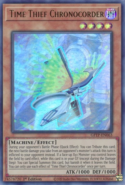 Time Thief Chronocorder [GFTP-EN063] Ultra rare | Jomio and Rueliete's Cards and Comics
