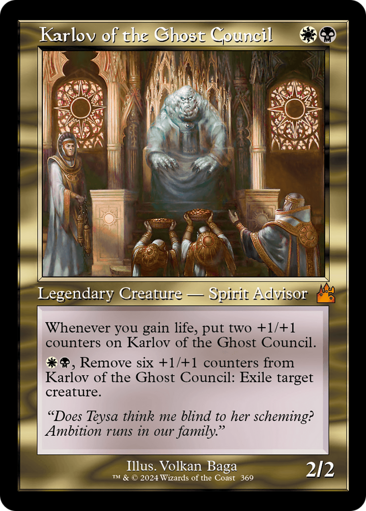 Karlov of the Ghost Council (Retro Frame) [Ravnica Remastered] | Jomio and Rueliete's Cards and Comics