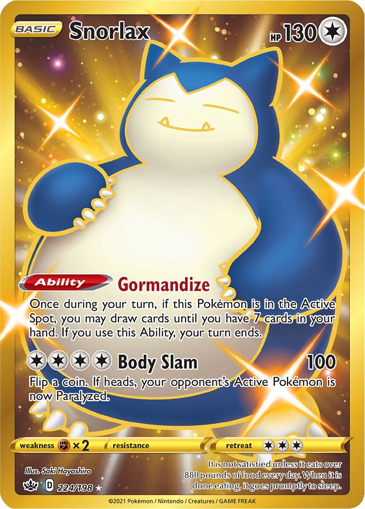 Snorlax (224/198) [Sword & Shield: Chilling Reign] | Jomio and Rueliete's Cards and Comics