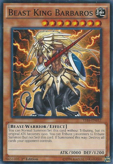 Beast King Barbaros [YS16-EN017] Common | Jomio and Rueliete's Cards and Comics