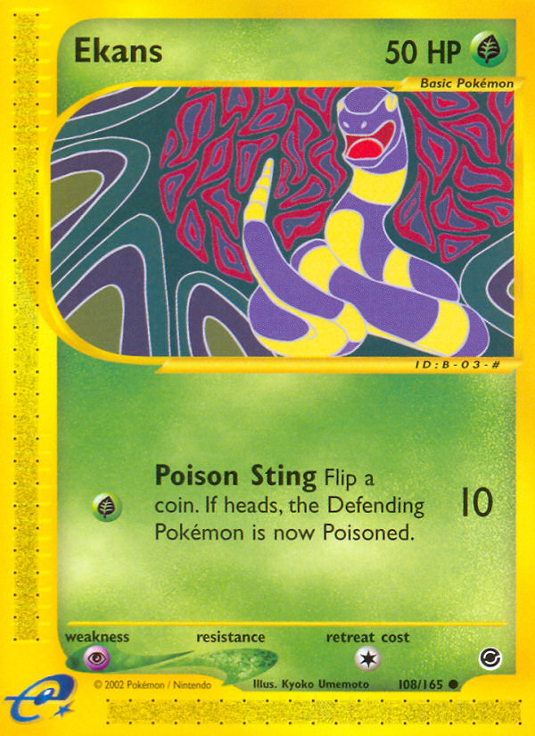 Ekans (108/165) [Expedition: Base Set] | Jomio and Rueliete's Cards and Comics