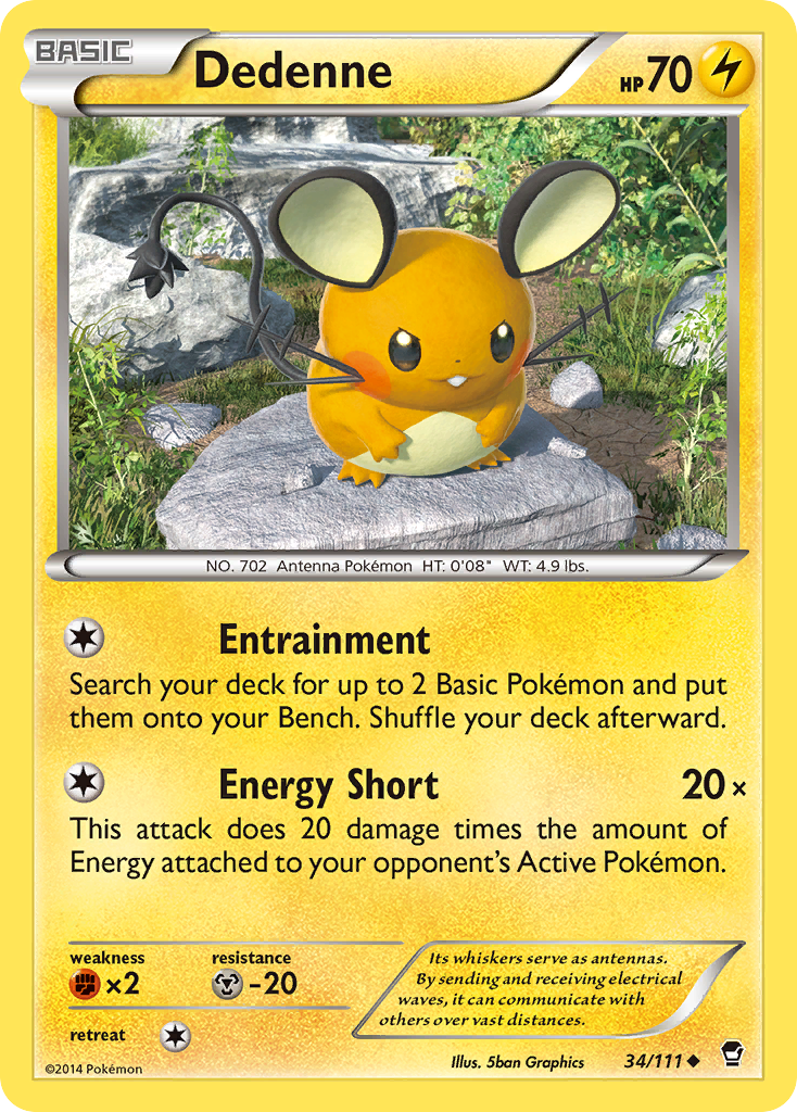 Dedenne (34/111) [XY: Furious Fists] | Jomio and Rueliete's Cards and Comics
