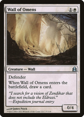 Wall of Omens [Commander 2011] | Jomio and Rueliete's Cards and Comics