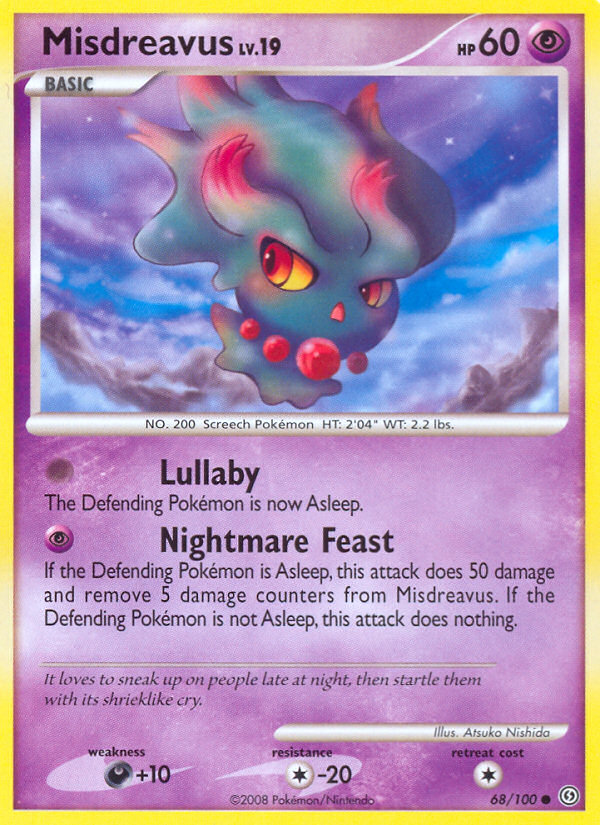 Misdreavus (68/100) [Diamond & Pearl: Stormfront] | Jomio and Rueliete's Cards and Comics