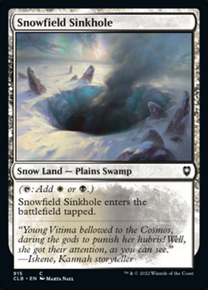 Snowfield Sinkhole [Commander Legends: Battle for Baldur's Gate] | Jomio and Rueliete's Cards and Comics
