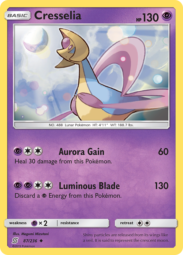 Cresselia (87/236) [Sun & Moon: Unified Minds] | Jomio and Rueliete's Cards and Comics