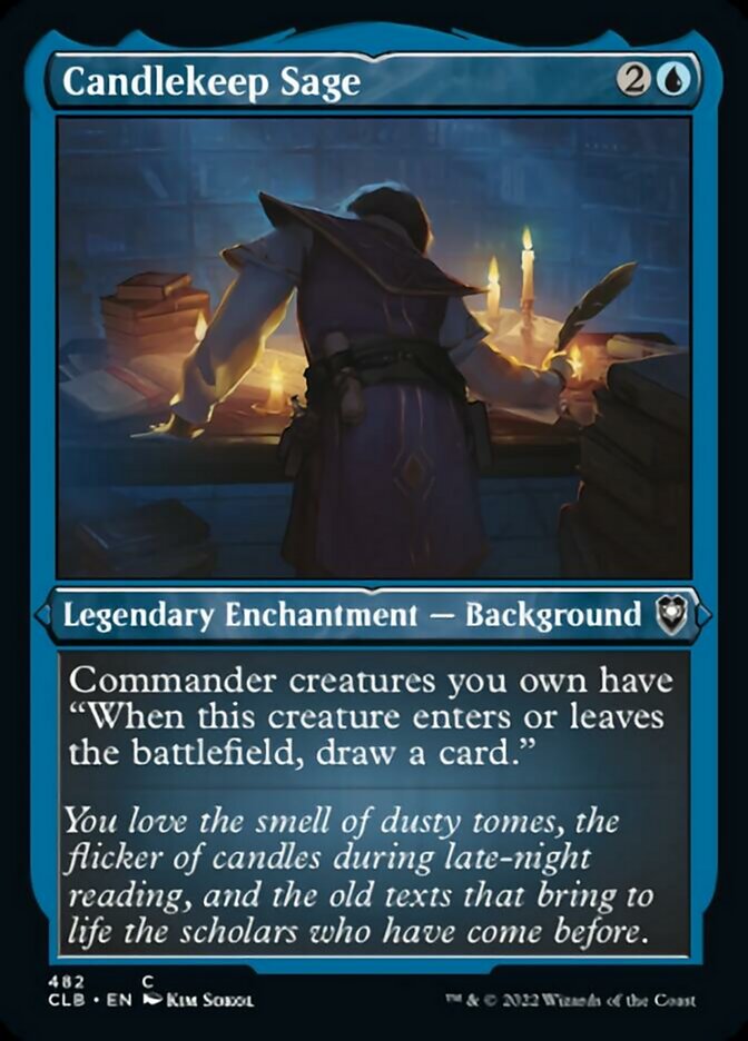 Candlekeep Sage (Foil Etched) [Commander Legends: Battle for Baldur's Gate] | Jomio and Rueliete's Cards and Comics