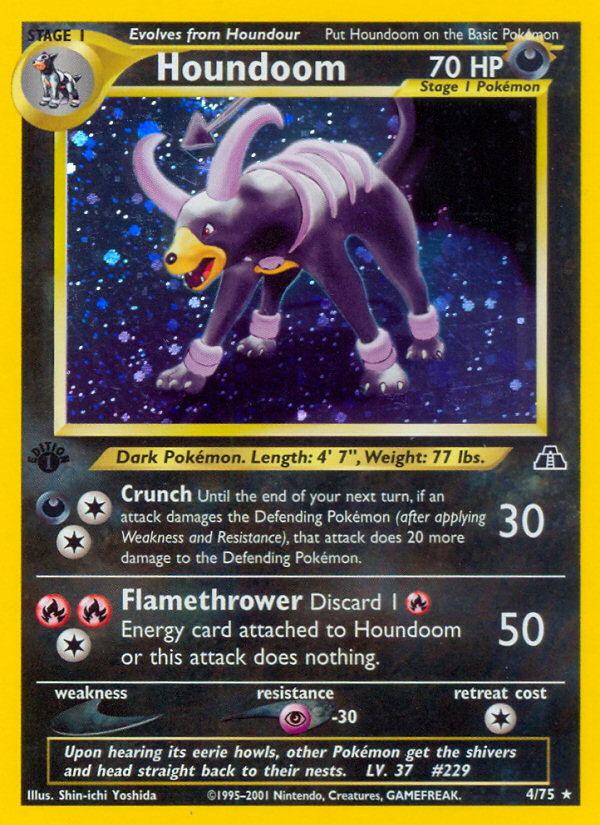 Houndoom (4/75) [Neo Discovery 1st Edition] | Jomio and Rueliete's Cards and Comics