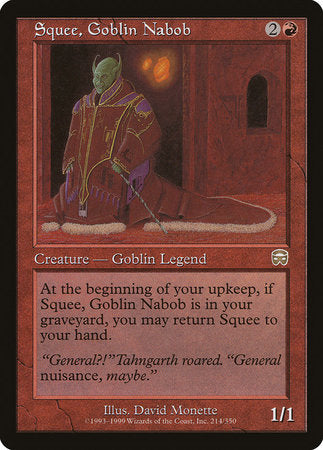 Squee, Goblin Nabob [Mercadian Masques] | Jomio and Rueliete's Cards and Comics