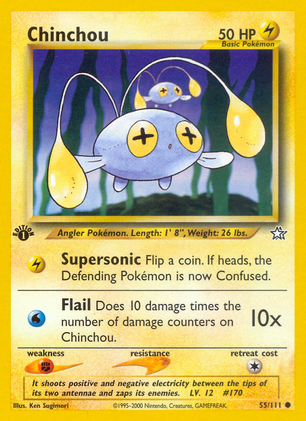 Chinchou (55/111) [Neo Genesis 1st Edition] | Jomio and Rueliete's Cards and Comics