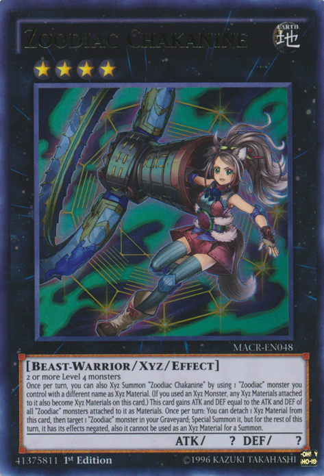 Zoodiac Chakanine [MACR-EN048] Ultra Rare | Jomio and Rueliete's Cards and Comics