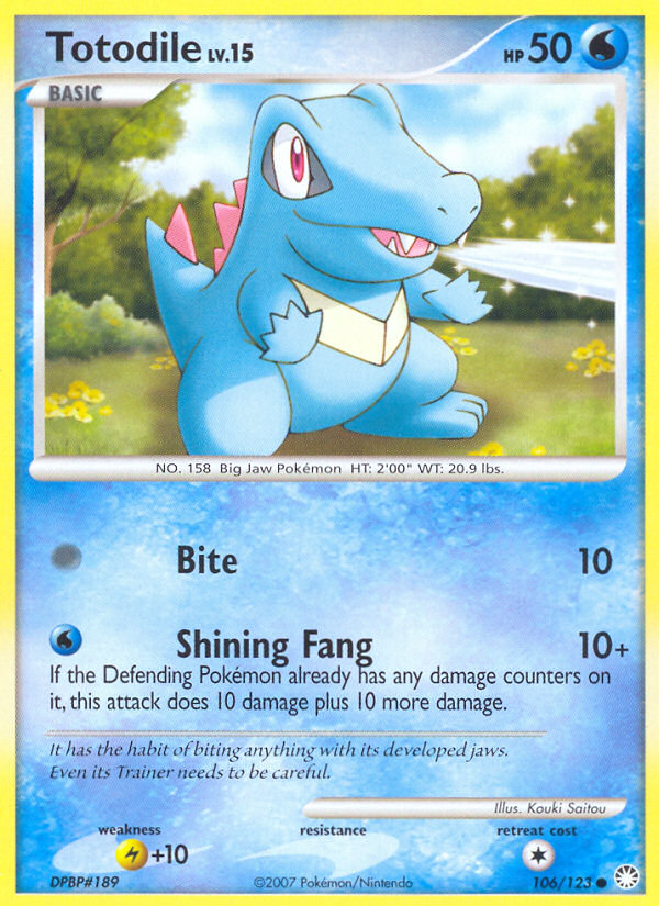 Totodile (106/123) [Diamond & Pearl: Mysterious Treasures] | Jomio and Rueliete's Cards and Comics