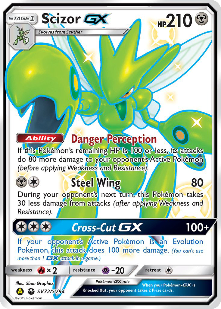 Scizor GX (SV72/SV94) [Sun & Moon: Hidden Fates - Shiny Vault] | Jomio and Rueliete's Cards and Comics