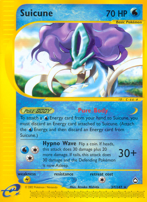 Suicune (37/147) [Aquapolis] | Jomio and Rueliete's Cards and Comics