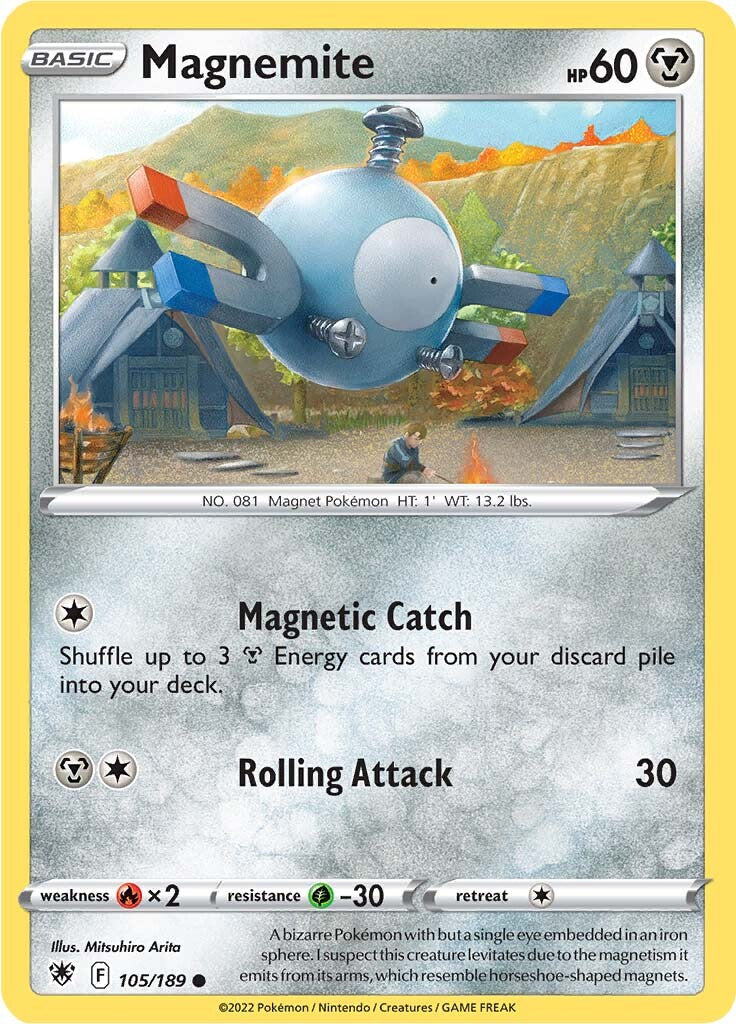 Magnemite (105/189) [Sword & Shield: Astral Radiance] | Jomio and Rueliete's Cards and Comics
