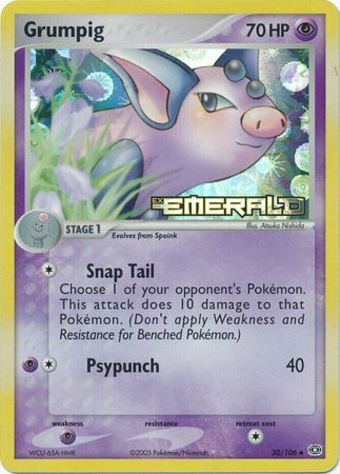 Grumpig (30/106) (Stamped) [EX: Emerald] | Jomio and Rueliete's Cards and Comics