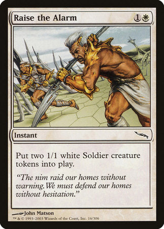 Raise the Alarm [Mirrodin] | Jomio and Rueliete's Cards and Comics