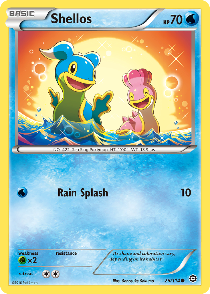 Shellos (28/114) [XY: Steam Siege] | Jomio and Rueliete's Cards and Comics